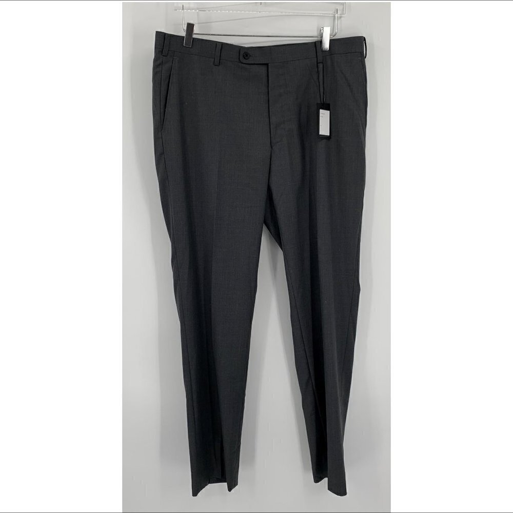 Alton Lane flat front pants trousers gray tailored fit 36 Waist 33 Inseam new